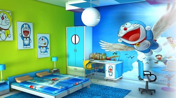 Desain Kamar Tidur Serba Doraemon