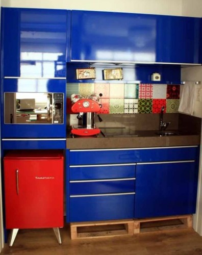 kitchen set aluminium warna biru 2