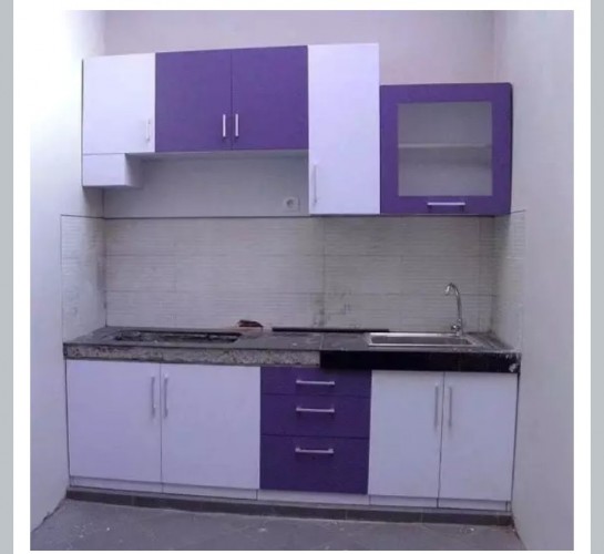 kitchen set aluminium warna putih